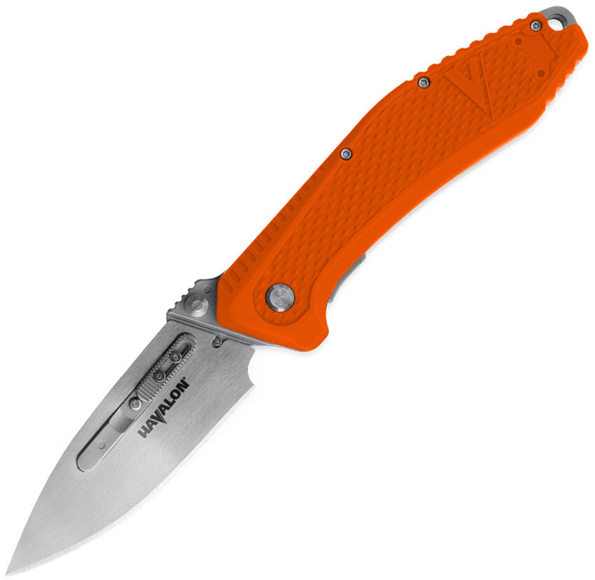 Havalon EDC REDI-Lock A/O Orange Folding AUS-8 Pocket Knife 