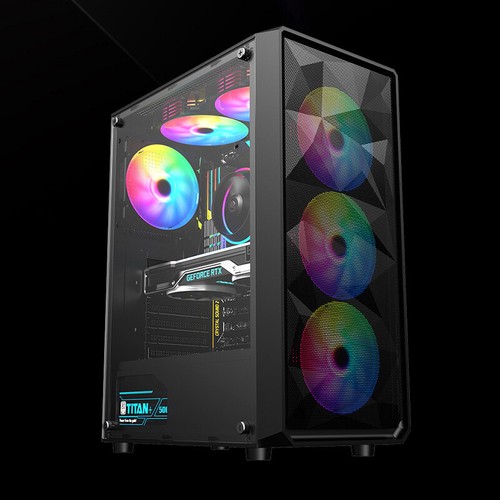 Side Transparent Gaming Computer Case E-Sports PC Tower For ATX/M-ATX/ITX - Photo 5/14