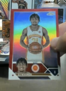 2023 Topps Chrome McDonald's All American Basketball Red Refractor DJ Wagner #59