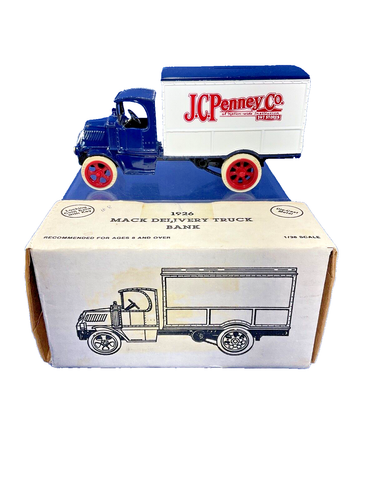 Vintage, ERTL, J.C. Penny Co.1926 Delivery Truck Coin Bank, Die Cast w/ Key, USA - Picture 2 of 11