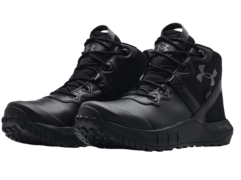 UNDER ARMOUR HOMBRES MICRO-G Valsetz Cuero Impermeable 6" Bota Táctica 3024334-001 Foto 2 de 4