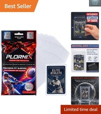 Top Loader Sleeves 100 Pack, Resealable Team Bags for 3" x 4" Cards  sleeves...