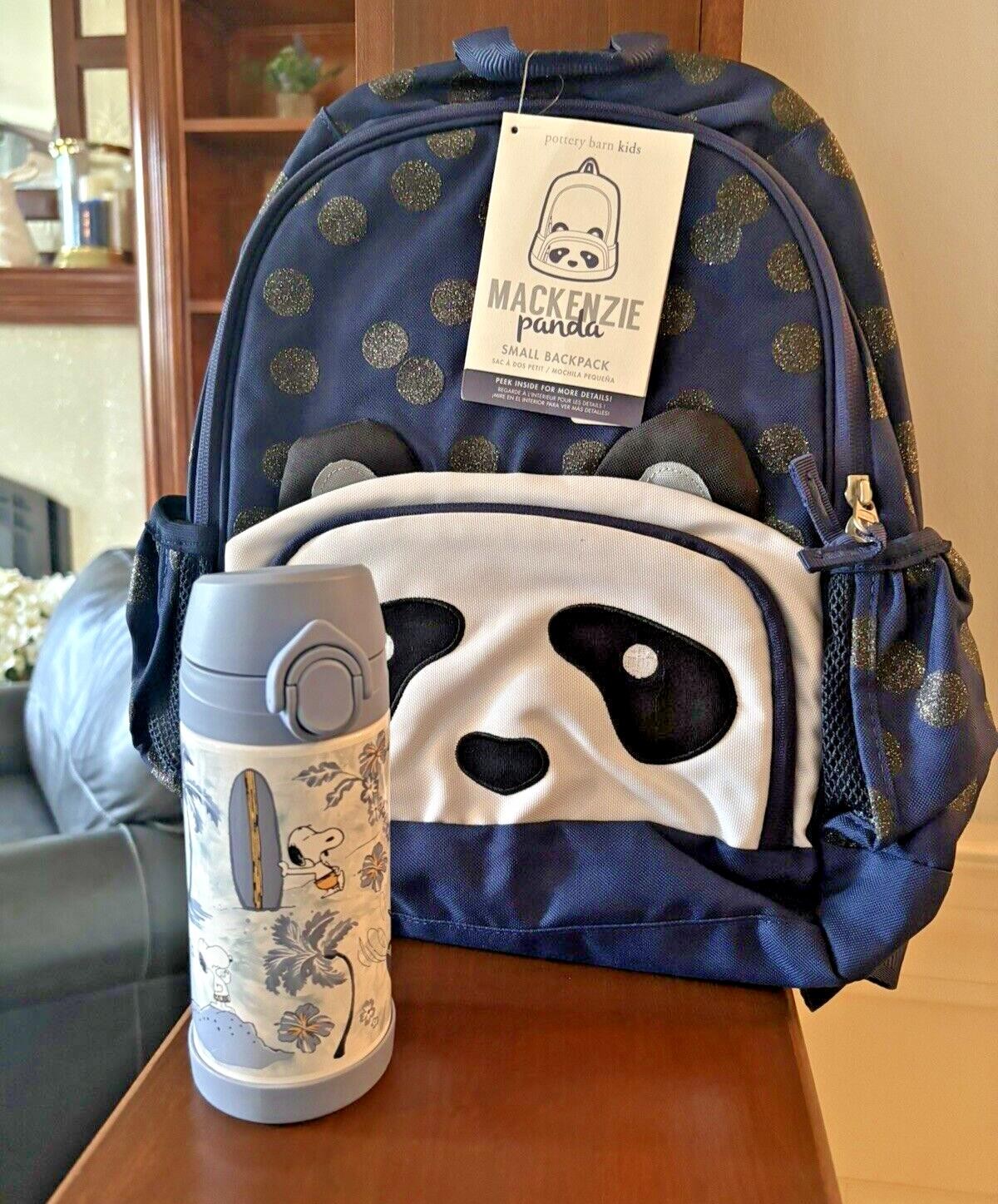 SNOOPY Pottery barn school Glitter Travel BACKPACK Disney +Water Panda Girl 🌈 1