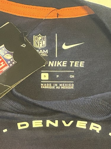 Nike NFL Denver Broncos T-Shirt Small S Team Apparel Cotton Tee NWT - Picture 5 of 5