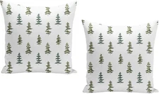 Christmas Pillow Cover, Christmas Tree Pillowcase, 1 Set of 2 18 X 18 Inches, Gr