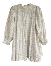 Doen Floral Prairie Cottagecore Dress Puff Sleeve Ruffle Collar Victorian Sz S