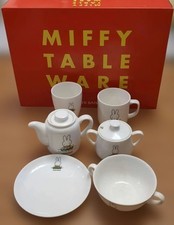 Miffy Tableware 5pcs Set ASAHI BANK Tea Pot Soup Saucers Juice Mug Sugar Pot Us