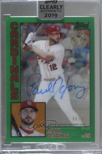 2019 Topps Clearly Authentic 1984 Design Green 86/99 Paul DeJong Auto 0c6