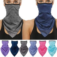 UV Protection Face Mask Outdoor Sports Neck Gaiter Bandana Scarf with Ear Loops