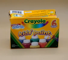 Crayola 6 count Washable Kids' Paint 2 ounce Bottles Non Toxic  Assorted Colors