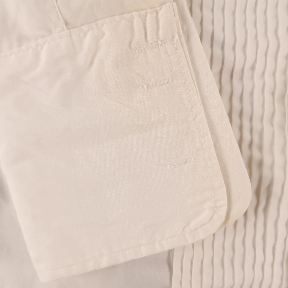 VTG Pierre Cardin Shirt Mens L 16 32/33 White Tuxedo Pleated French Cuff 90s - Image 4 of 4