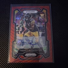 Darnell Washington 2023 Panini Prizm Rookie Auto #384 Red Wave /149