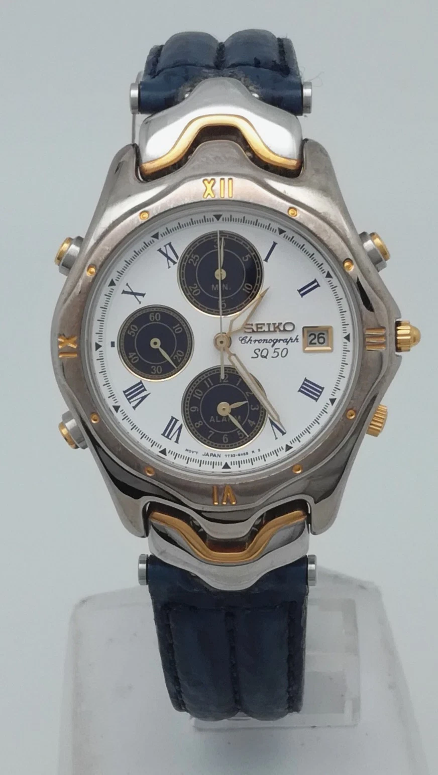 Seiko Herrenuhr,7T32-6G90,Alarm,Chronograph,Datumsanzeige,die Uhr läuft, - Foto 1 di 1