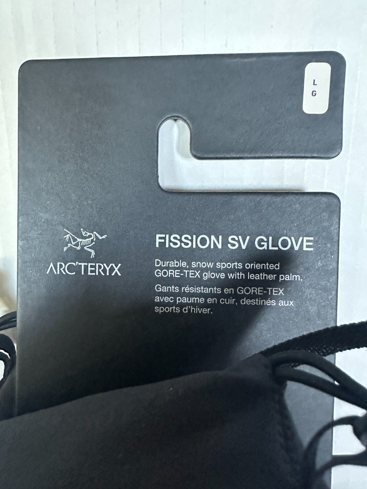 New with tags Arc'teryx Fission SV Gloves Men’s Size Large Gore-Tex BLK 05/2025 thumbnail 2