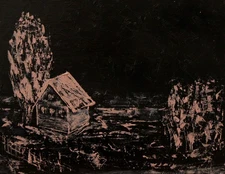 Картина Андрея Клишина "Домик в ночи"