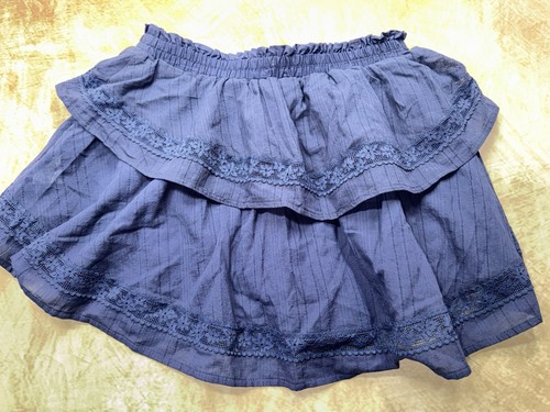 Wild Fable Women’s Tiered lace Trimmed Skirts Shorts Skorts Navy Medium NWT - Picture 9 of 9