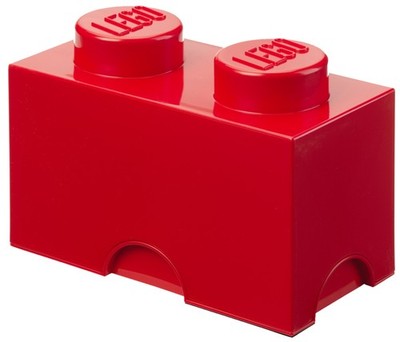 LEGO Aufbewahrungsstein STORAGE BRICK 2, 2,6 Liter, rot