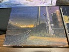 4 RAILROAD THEMED PAINTINGS BY D. BIGLANDS OIL ON CANVAS 14"X11" & 10"X8" 2 EACH — photo 5