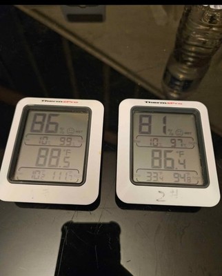 Two ThermoPro TP50 Digital Hygrometer Indoor Thermometer and Humidity Gauge.