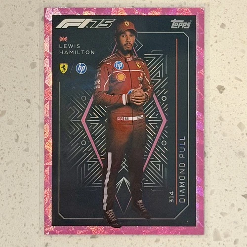 2025 Topps Turbo Attax Formula 1 F1 Lewis Hamilton Diamond Pull Pink #314
