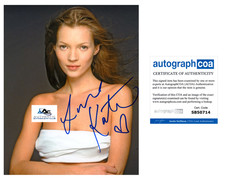 SUPERMODEL KATE MOSS AUTOGRAPH SIGNED 8X10 PHOTO ACOA COA