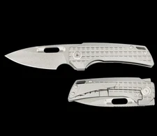 EMPEDC Nymble 3” Stonewash Elmax & Frag Pattern Titanium Frame Lock Folder