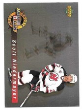SCOTT NIEDERMAYER 1992-93 UPPER DECK CAN AM HOLOGRAM CARD NEAR MINT+ CONDITION