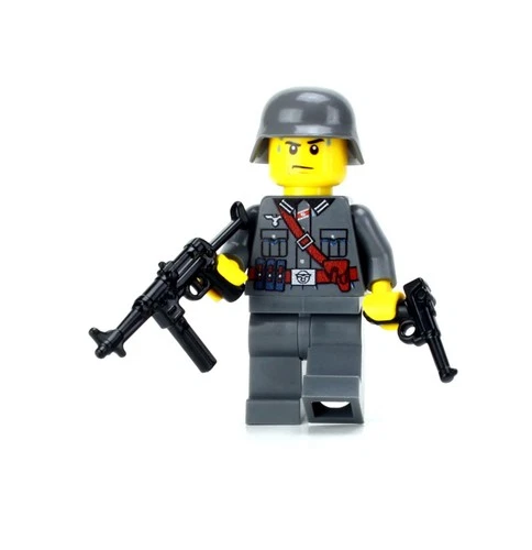 1.6 Inches Tall Collectible German WW2 MP40 Soldier Custom Minifigure | Genui...