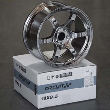 Circuit Csf1 18x9.5 5x114.3 38mm Chrome 57dr Wheel Fits Wrx Sti Honda Civic