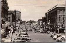 c1940s CHEYENNE, Wyoming RPPC Postcard "CAREY AVE." SANBORN Photo *Back Damage