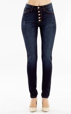 KanCan High Rise Curvy Button Fly Skinny Jeans NEW