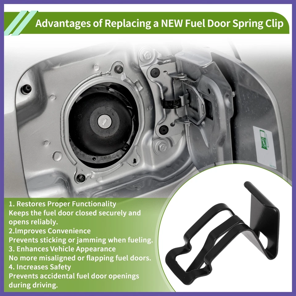 No.7736652010 Clip de resorte de puerta de tanque de gasolina para Toyota Yaris 07-11 1 pieza Foto 4 de 4