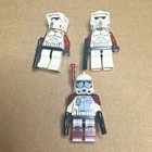LEGO Clone Trooper Star Wars sw0377, sw0378 Minifigures Lot of 3 Incomplete