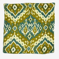 Vintage Ryan Studio Tapestry Pillow Cover Blue Green 22x22 Made USA Boho Tribal
