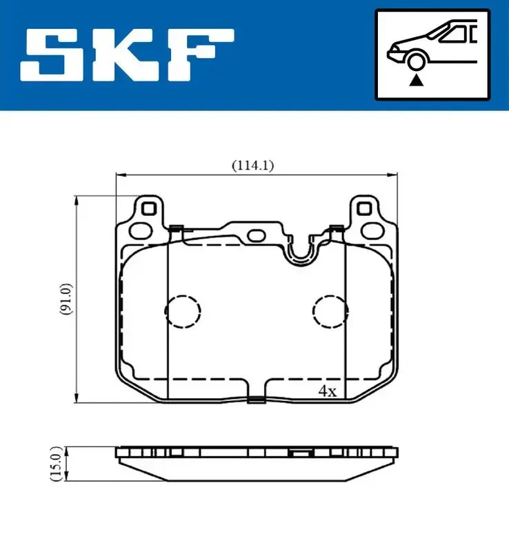 Pastillas de freno VKBP 80481 SKF para MINI MINI MINI CLUBMAN MINI Descapotable - Imagen 3 de 4
