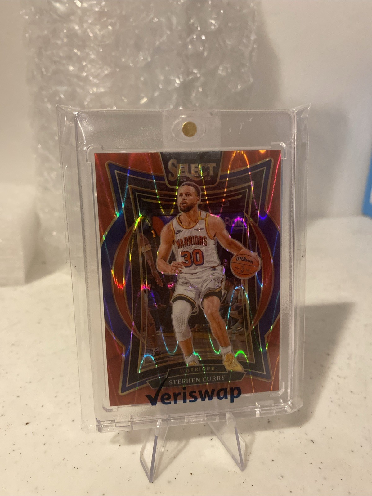2024-25 Panini Select Concourse Stephen Curry #7 Red Tectonic Prizm /65
