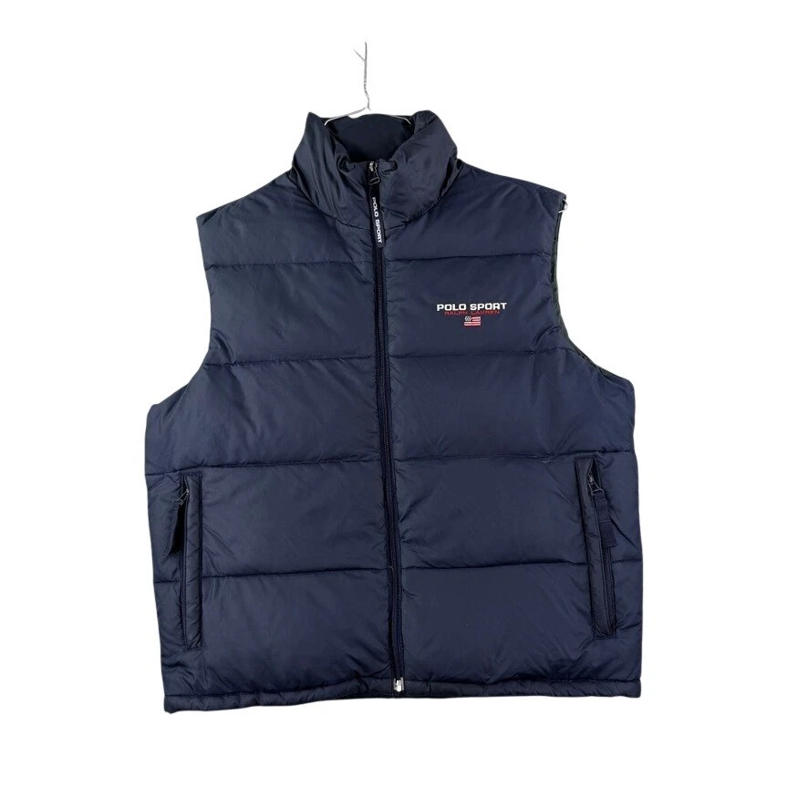 ジャケット・アウター 90s polo sport nylon shell down vest 90s Polo Sport Ralph Lauren Down Jacket, L, Black, 63x72x78cm