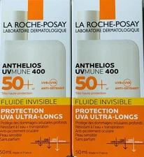 2-pack La Roche-Posay Anthelios UVmune 400 Invisible Fluid SPF50+ 50ml Sunscreen