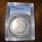 1884-O New Orleans Morgan Silver Dollar PCGS MS 63 Blue Label Real Clean