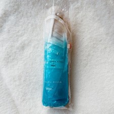 Tabi suru Kissa x Wpc. Folding Vinyl Umbrella Blue Cream Soda Design Japan New