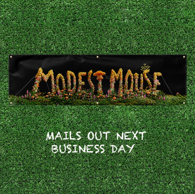 MODEST MOUSE BANNER FLAG APPROX. 2FT X 7FT (24X81 INCHES)