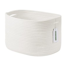 Cotton Rope Storage Basket, 15x10x9 Inches, Woven Basket for Shelves, Clothes...