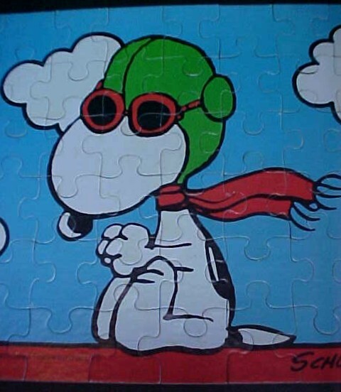 イタリア　スヌーピー Snoopy Flying Ace Chasing Red Baron Complete 1977 Vintage