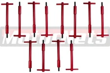 12x Red Billet T-Bar Valve Cover Kit 1/4" Small Block Ford 289 302 351W Bolts