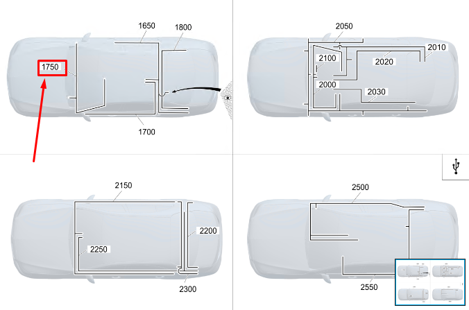 Neu MERCEDES-BENZ S W223 Multifunktionskamera-Kabelbaum A2235408550 Original