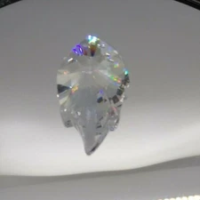 Swarovski Crystal Clear 45mm Leaf 8805 Pendant/ Suncatcher; LARGE; Rare!
