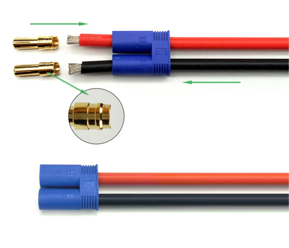 ✅ EC5 5mm Hochstromstecker Stecker Buchse Goldstecker 1 2 3 4 5 6 10 20 Paar RC - Bild 2 von 4