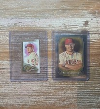 Mike Trout - Topps Allen & Ginter Parallel (2) Lot - Chrome Mini Gold Border LAA