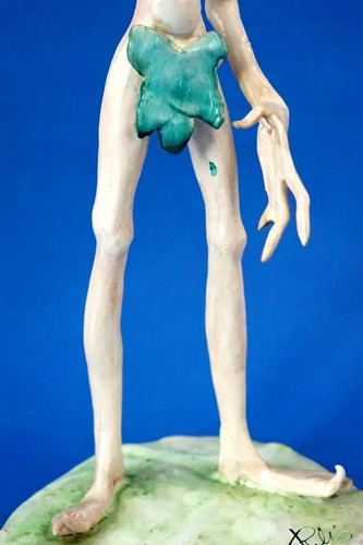 Flavio POLI - BENEDETTELLI Venecia rara escultura de cerámica desnuda ADAM pieza única - Imagen 21 de 24