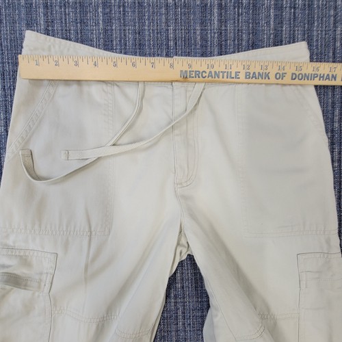 American Eagle Pants Womens 6 Cream Beige Khaki Cargo Baggy Wide Leg Vintage - Picture 10 of 12